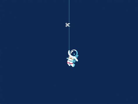 Wallpaper Astronaut Hang Minimal Desktop Wallpaper Hd Image Picture