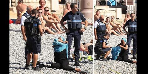 France La Police Ordonne Une Musulmane De Retirer Son Burkini Sur La Plage Nice Photos