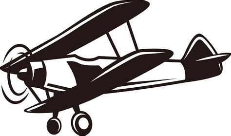 Airplane Aviation Propeller Vintage Retro Biplane Png Download 2058
