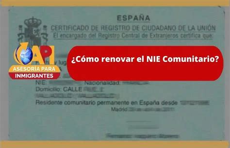 Requisitos Para Renovar El Nie Comunitario Permanente Espa A
