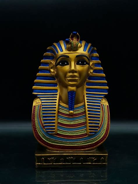 Unique Ancient Egyptian Statue Of King Tutankhamun Head Statue Etsy