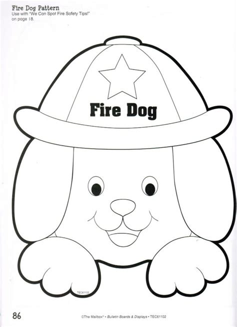 Fire Dog Pattern Fire Safety Kindergarten Fire Safety Preschool