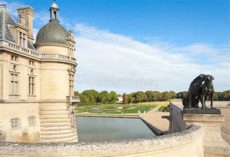 Chantilly Castle Tower And Gardens Editorial Stock Photo Image Of
