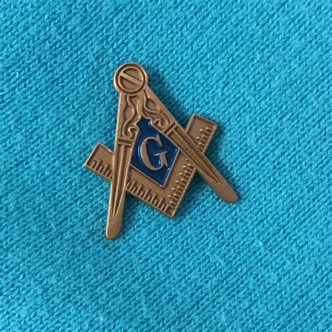 Masonry Square And Compasses Masonic Freemason Lapel Pin With G Metal