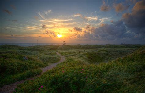 Photos Denmark Jylland Nature Sunrises And Sunsets Landscape