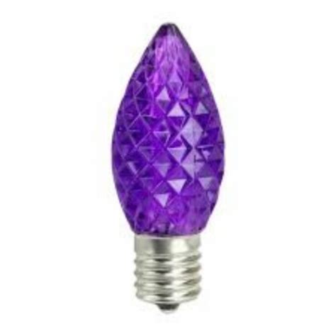 Northlight 70 Count Purple Led Faceted C6 Christmas Lights Set 23 Ft