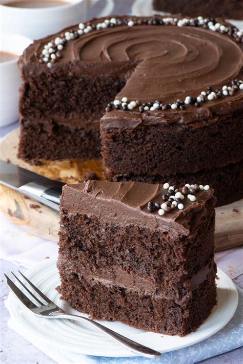 Easy Chocolate Cake Charlottes Lively Kitchen