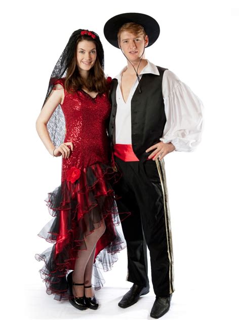 Spanish Flamenco Couple Costumes
