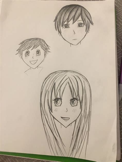 First Attempt At Anime People Face Shape Is The Hardest