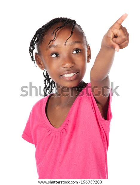 Adorable Small African Child Braids Wearing Stock Photo 156939200