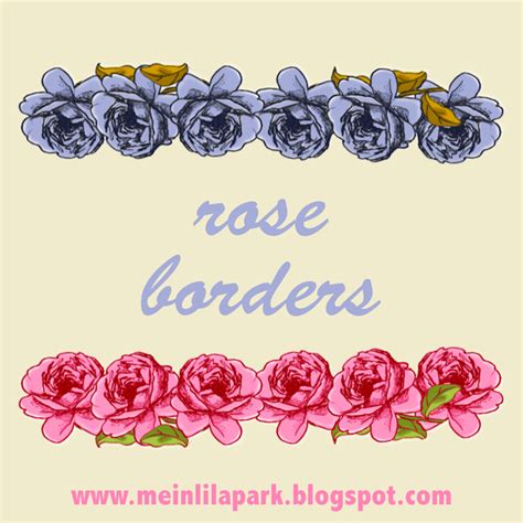 Free Faux Vintage Roses Frame And Borders Png Rosenrahmen Png Freebie
