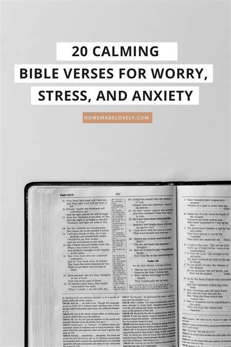 20 Calming Bible Verses For Worry Stress And Anxiety