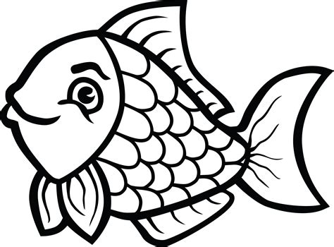 Simple Fish Clip Art Black And White