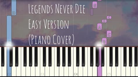 Legends Never Die Easy Version Piano Cover Synthesia Tutorial