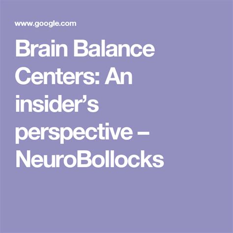 Brain Balance Centers An Insiders Perspective Brain Perspective
