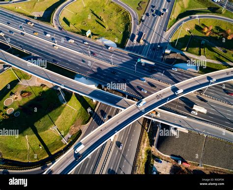 Aerial Traffic Intersection Hi Res Stock Photography And Images Alamy
