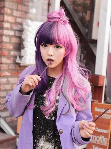 Pretty Girl Cute Fashion Beautiful Korea Ulzzang Purple