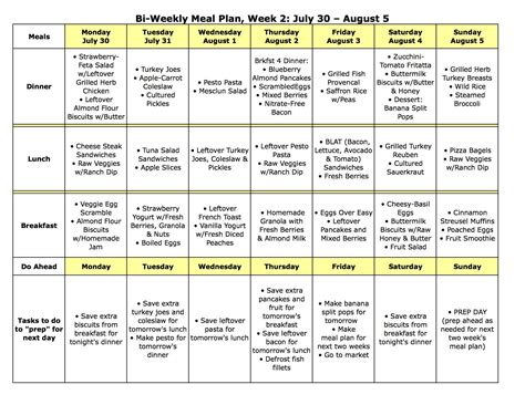 Meal Plan Monday No Oven Required July 23 August 5 With Images