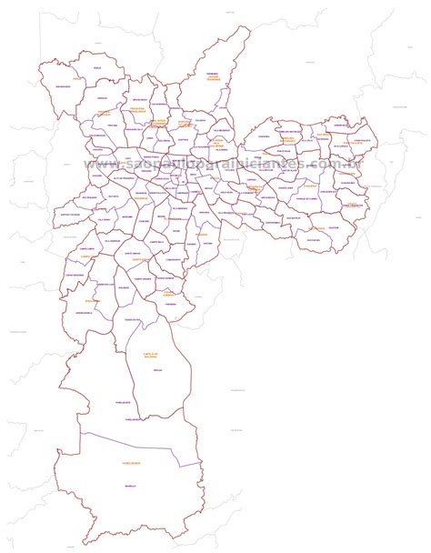 Mapa De Sao Paulo Bairros E Regioes Mapa De Sao Paulo Bairros De Images