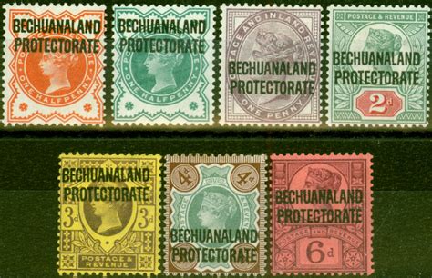 Bechuanaland 1897 1902 Set Of 7 Sg59 65 Fine Mtd Mint Empire Philatelists