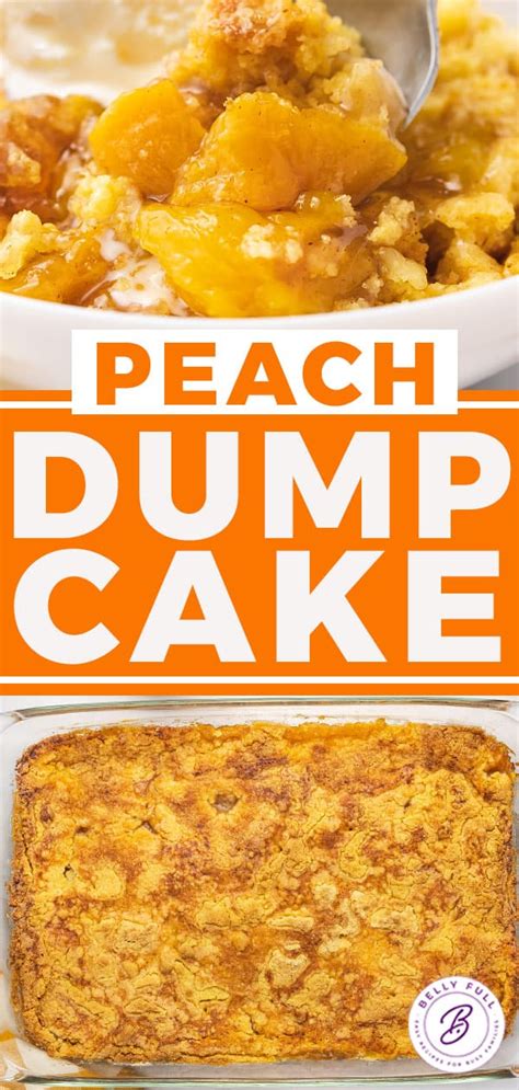 Peach Dump Cake Recipe 5 Ingredients Belly Full