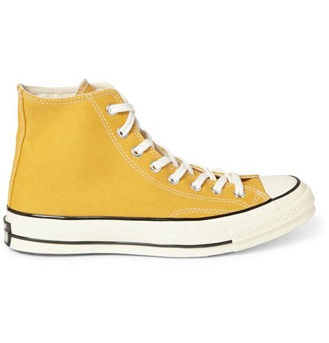 Converse 1970s Chuck Taylor Canvas High Top Sneakers In Yellow For Men