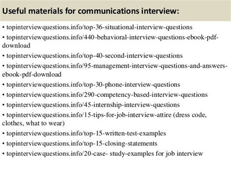 Top 10 Communications Interview Questions And Answers