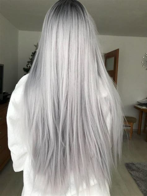 The colours in the colour swatch book look to be the final dark plum colour i want, so i don't understand why an overtint is necessary. Long 24inch 60cm Ombre Shadow Root Straight Silver White ...