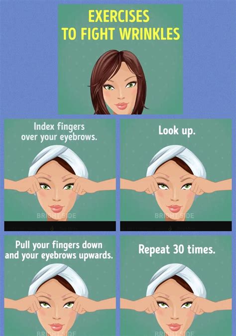 Exercises For Wrinkle Free Face Ageingsignswrinklesforehead Wrinkles