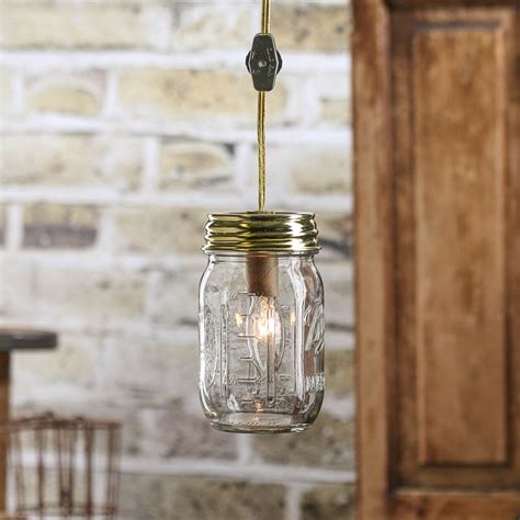 Regular Mouth Gold Mason Jar Lamp Kit Lamp Kits Lights Lamp Kits