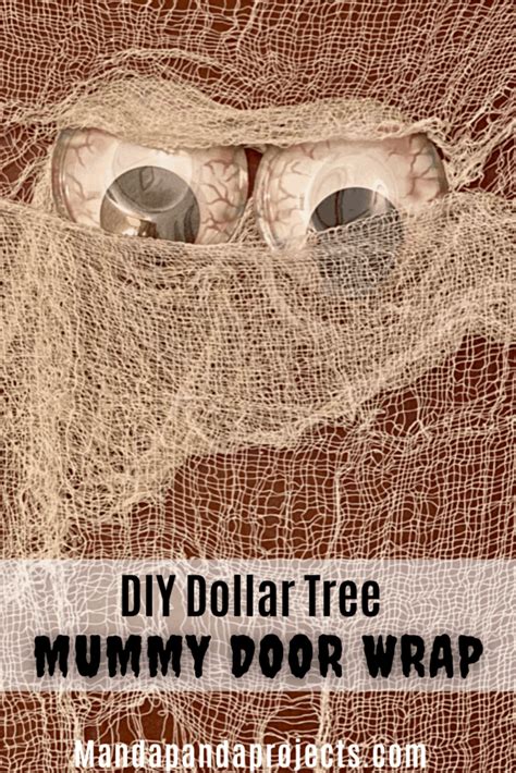 Diy Dollar Tree Easy Mummy Door Halloween Decoration Manda Panda Projects