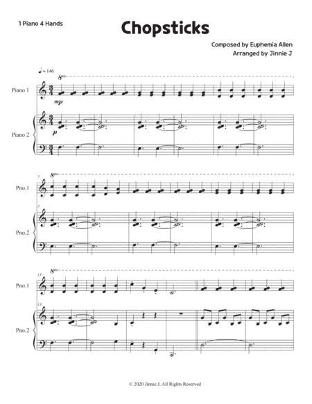 Check spelling or type a new query. Chopsticks (Piano Duet) By Euphemia Allen - Digital Sheet Music For Sheet Music Single ...