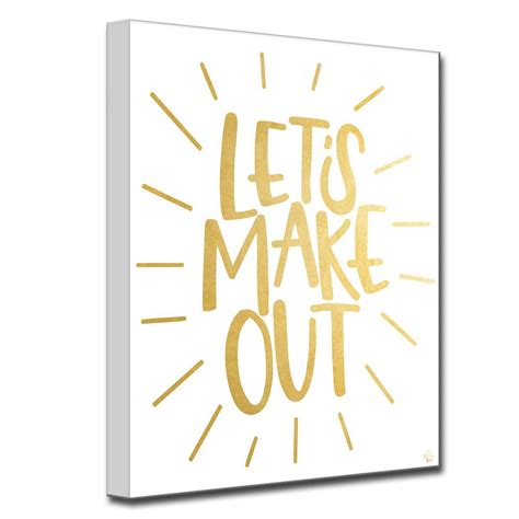 Lets Make Out By Ink Letter Love Canvas Art Love Canvas Lettering