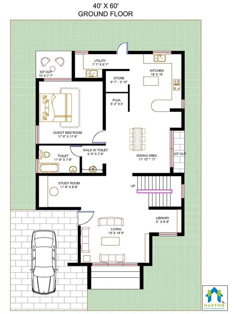 Duplex House Plan With Pooja Room
