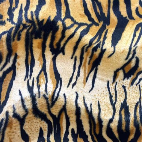 Gold Tiger Print Velboa Faux Fur Fabric Sold By The Yard Etsy Faux