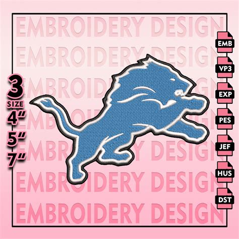 Detroit Lions Embroidery Files Nfl Logo Embroidery Designs Inspire
