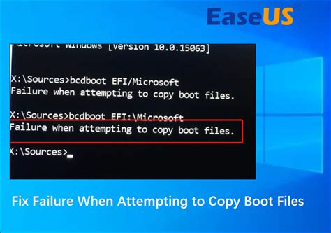 How To Fix Failure When Attempting To Copy Boot Files
