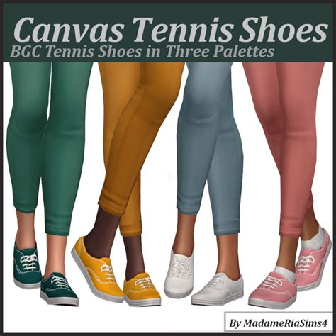 Canvas Tennis Shoes Madameria On Patreon In 2022 Tennis Shoes Sims