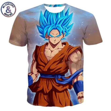 Newest Style Dragon Ball Z Goku 3d T Shirt Funny Anime Super Saiyan T