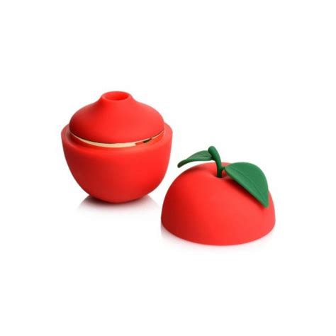 Shegasm Forbidden Apple Rechargeable Silicone Clit Stimulator Red Sex Toys Adult Novelties