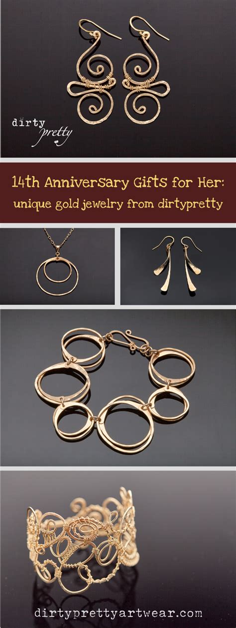 Find the best deals for 14th wedding anniversary. 14th Anniversary Gifts for Her: unique gold jewelry for ...