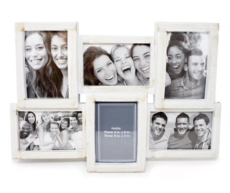 Whitewash Curved 6 Opening Collage Frame Big Lots