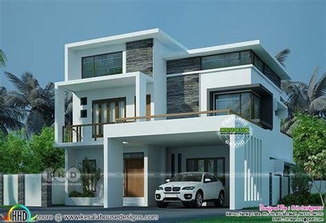 2700 Square Feet 3 Bedroom Box Style Home Kerala House Design House