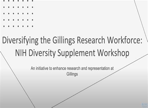 Nih Diversity Supplements Unc Gillings School Of Global Public Health