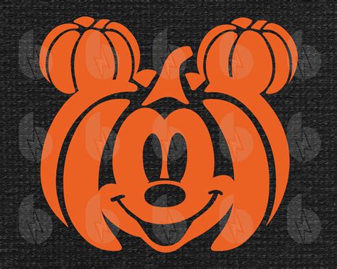 Mickey Mouse Pumpkin Fall Halloween Svg Files For Cricut Cut Etsy