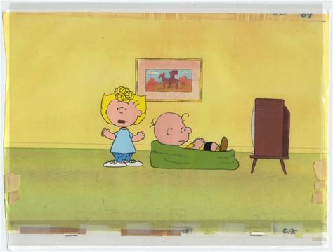 schulz the charlie brown and snoopy show animation cels drawings