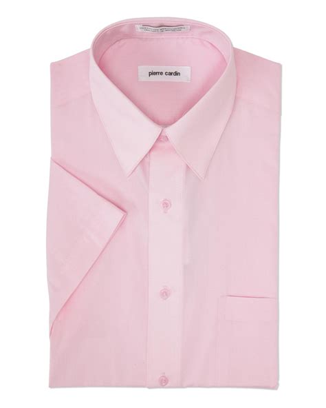 Pierre Cardin Pink Short Sleeve Dress Shirt In Pink For Men Lyst