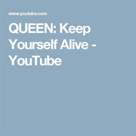 Queen Keep Yourself Alive Youtube Queen Videos Queen Alive