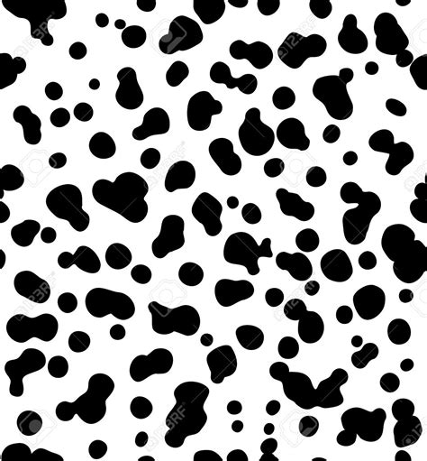 Dalmatian Dog Seamless Pattern Or Cow Skin Texture Stock Vector