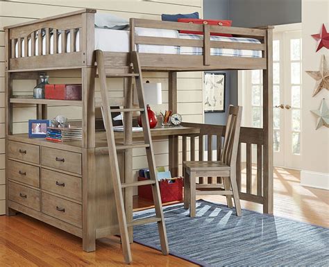 No one wants to call a cramped excuse of a living quarter home, even when said quarters are the only affordable option and furniture is expensive beyond apprehension. Highlands Driftwood Full Loft Bed with Desk from NE Kids ...